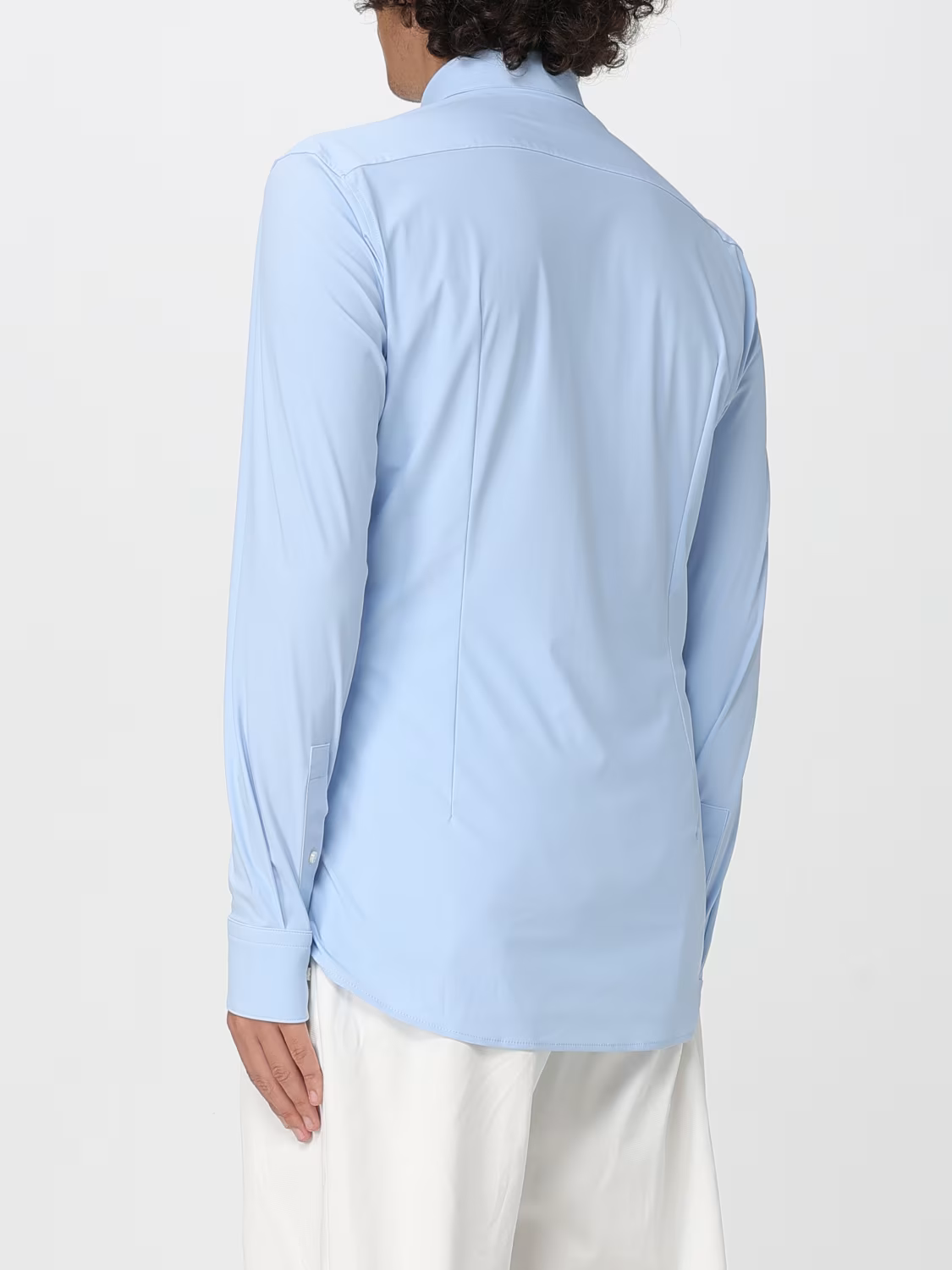 BOSS Camicia Uomo Slim Fit Elasticizzata Mod P HANK KENT C1 222 50490361 Celeste