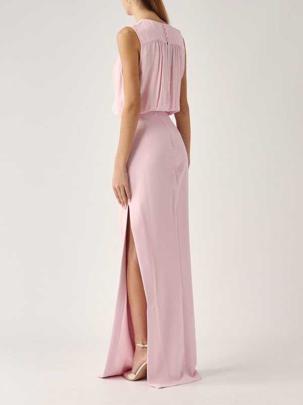 vestito elisabetta franchi lungo rosa