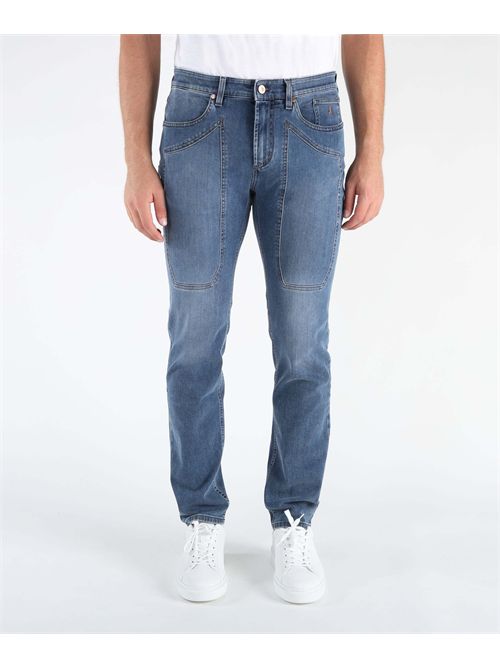 JECKERSON Jeans slim 5 tasche toppa JECKERSON | JHON001DENI043/D112