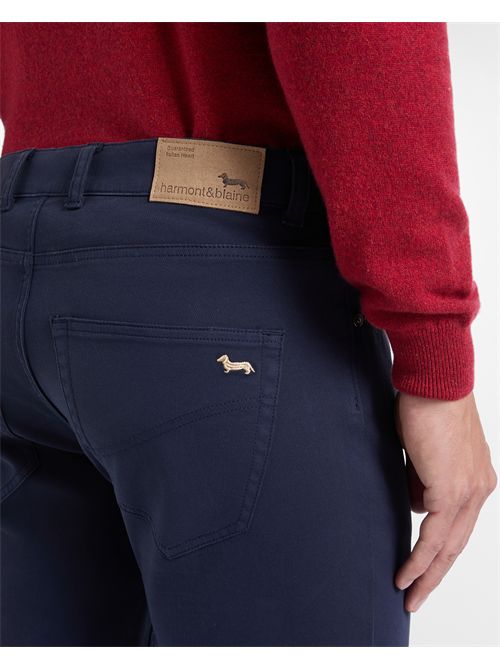 Pantalone Jeans 5 tasche Uomo in cotone stretch blu Narrow Fit HARMONT & BLAINE | WNR064053516/801