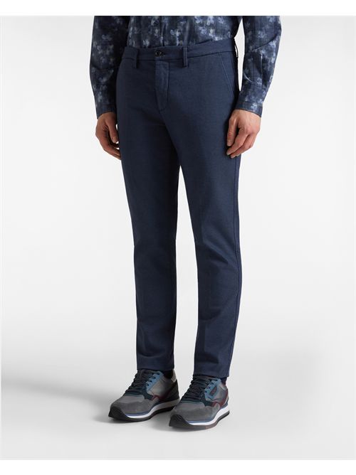 Pantalone Chino Uomo in misto cotone blu Narrow Fit HARMONT & BLAINE | WNR300053316/801