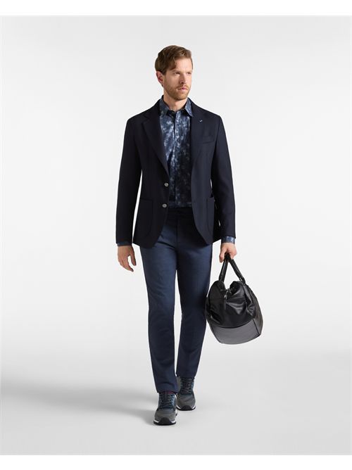 Pantalone Chino Uomo in misto cotone blu Narrow Fit HARMONT & BLAINE | WNR300053316/801