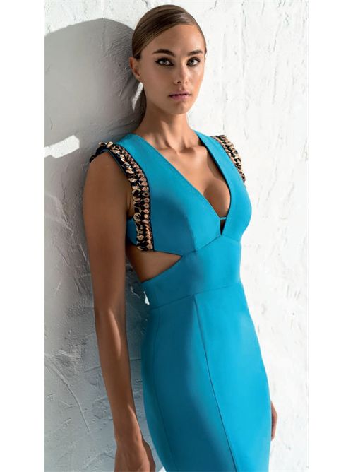 dress woman MISCHALIS | M1-849101TURCHESE