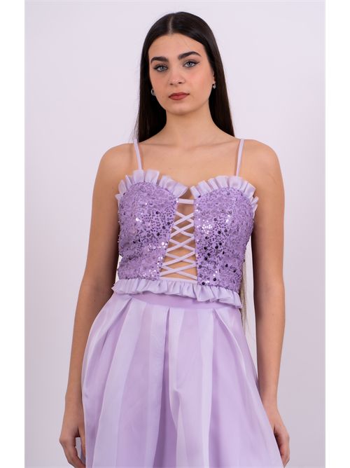 top e gonna donna lilla SOANI | 202436/255
