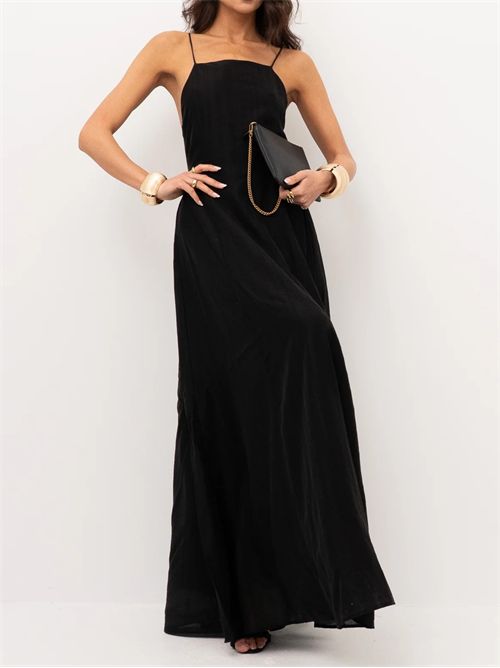 Abito lungo elegante ELEH | SS260015/NERO