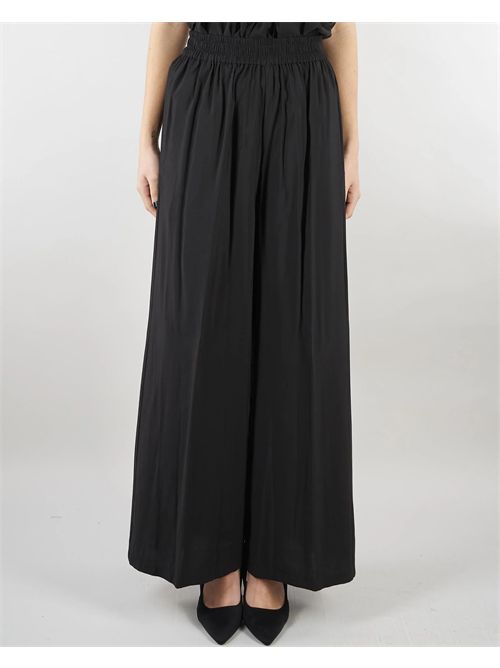 Pantalone con vita alta ed elastico. ELEH | SS260021/NERO