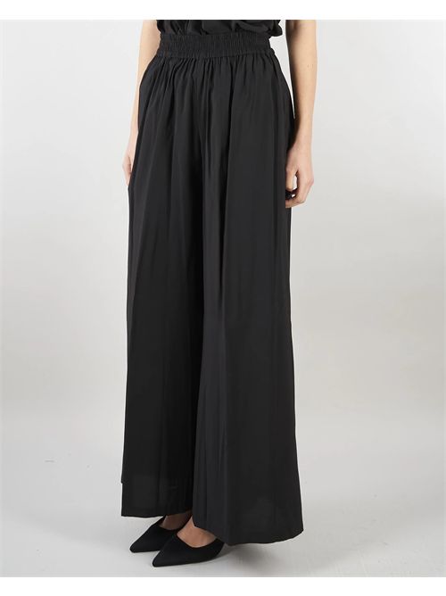 Pantalone con vita alta ed elastico. ELEH | SS260021/NERO