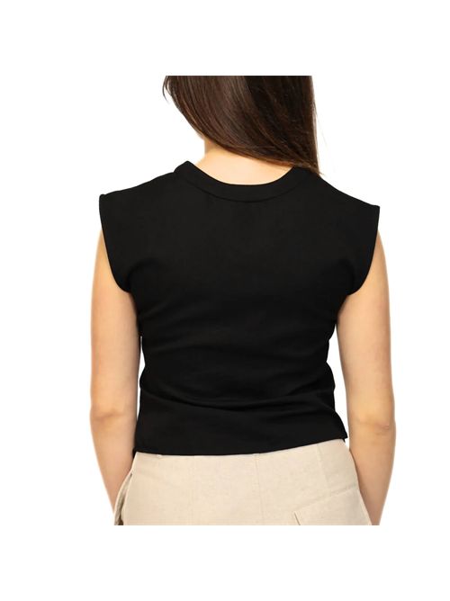 Top scollo a V e un nodo centrale ELEH | SS260032/NERO