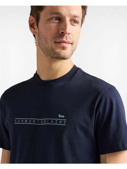T-shirt Uomo con Stampa Logo HARMONT & BLAINE | IRQ410021824//801