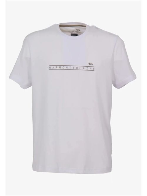 T-shirt Uomo con Stampa Logo HARMONT & BLAINE | IRQ410021824/100