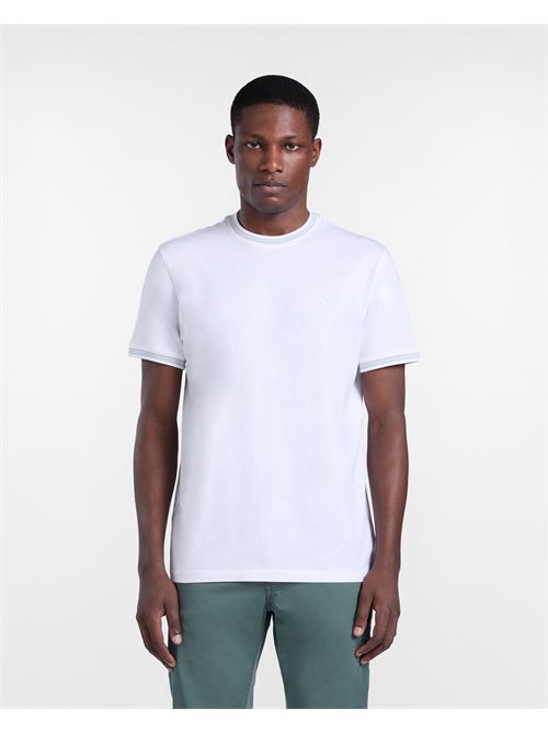 T-shirt Uomo Collo e Orli Rigati HARMONT & BLAINE | IRQ415021055/100