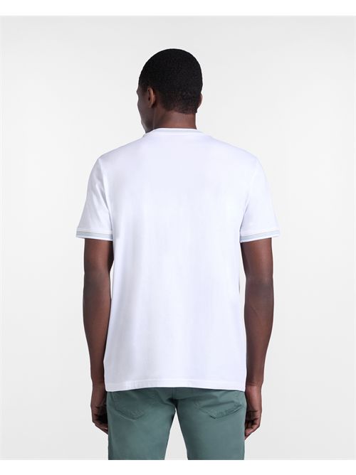 T-shirt Uomo Collo e Orli Rigati HARMONT & BLAINE | IRQ415021055/100