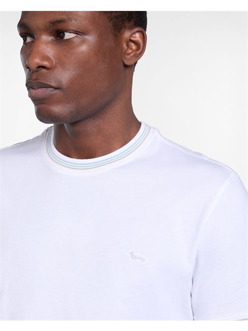 T-shirt Uomo Collo e Orli Rigati HARMONT & BLAINE | IRQ415021055/100