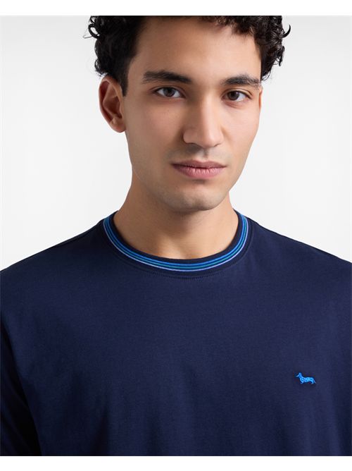 T-shirt Uomo Collo e Orli Rigati HARMONT & BLAINE | IRQ415021055/801