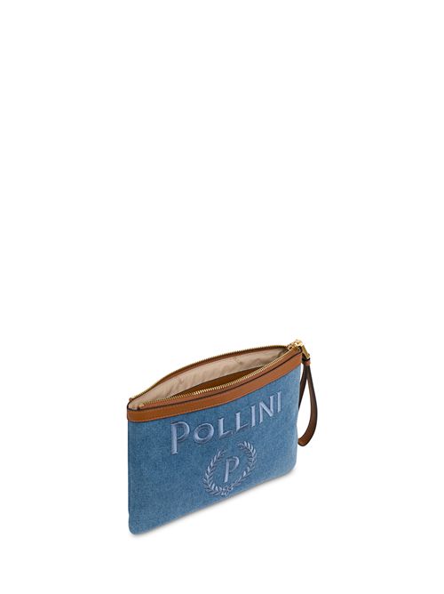 Pouch Capri In Jeans Blu/cuoio POLLINI | SC5314PP0OSH1/75A